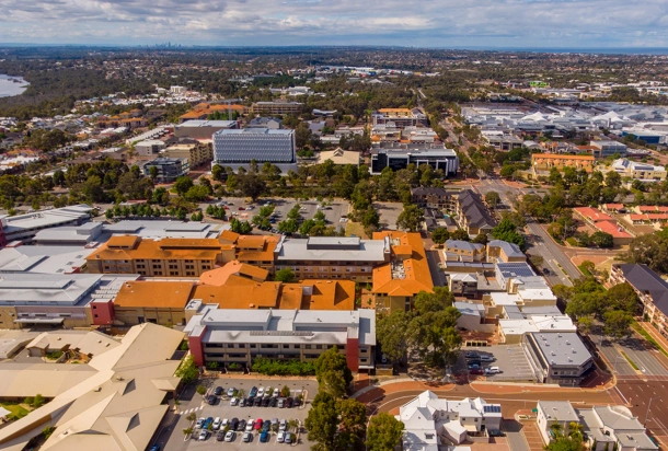 Aerial view of Joondalup neighbourhood in Perth